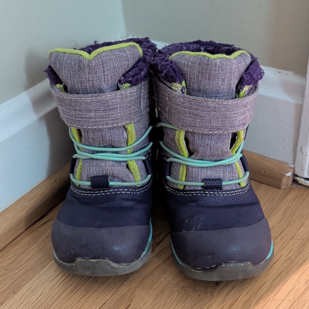 See Kai Run Purple and Aqua Kids Rain & Snow Boots